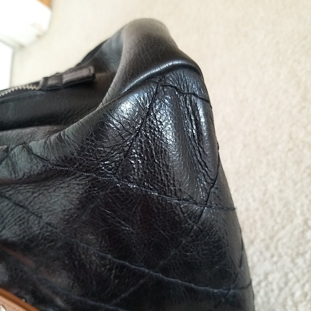 Auth Chanel Black Glazed Calfskin On the Road Tote Bag - Pre-owned - Picture 16 of 16